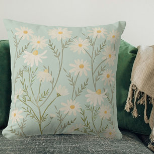 Coussin Fleur de marguerite blanche Floral