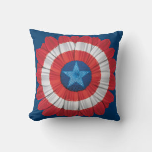 Coussin Fleur de Marguerite de Style de Bouclier de Captai