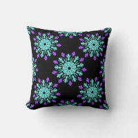 Fleur de néon pourpre et turquose