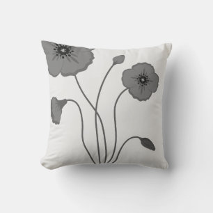 Coussin Fleur de pavot brillante apportant la nature à l'i