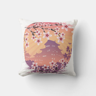 Coussin Fleur de pêche
