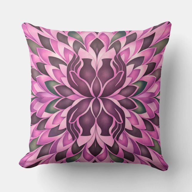 Coussin Fleur de prisme rose (Recto)