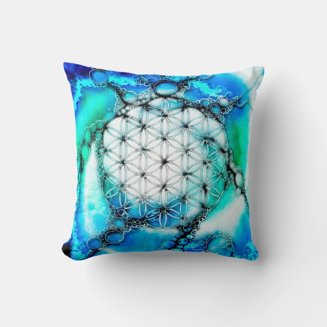Coussin Fleur De Vie - Façons Colorées 2 (Recto)