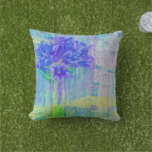 Coussin Fleur de violet bleu