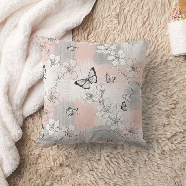 Coussin Fleur d'Élégant Papillon (3) (Couverture)