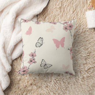 Coussin Fleur d'Élégant Papillon (6)