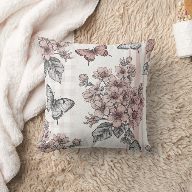 Coussin Fleur Élégante de Papillon (1) (Couverture)