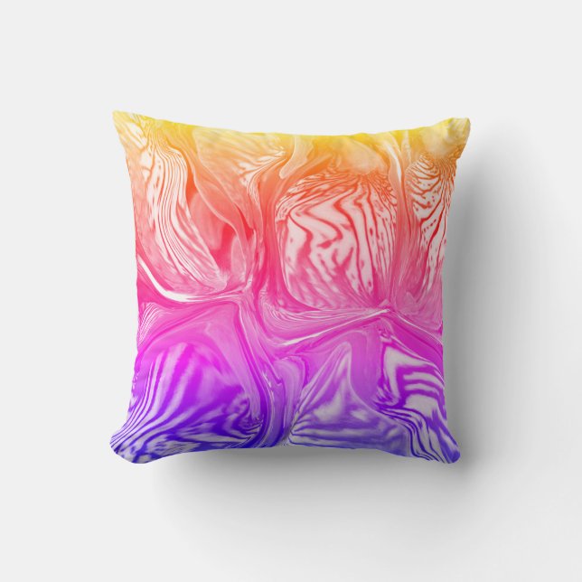 Coussin Fleur Iris Violet / Ipanema / (Recto)
