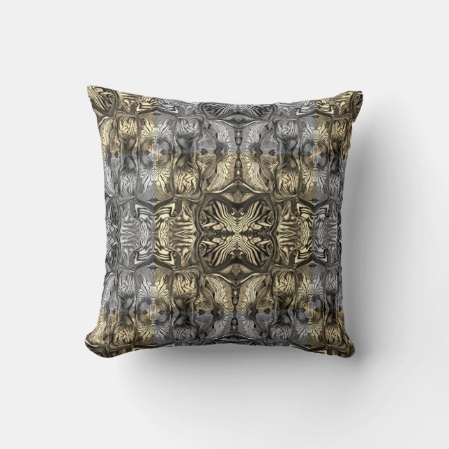 Coussin Fleur Iris Violet / Sepia / Black*White / Miroir (Recto)
