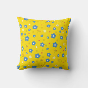 Coussin Fleur Jaune Art Motif Fleur esthétique PNG Tri