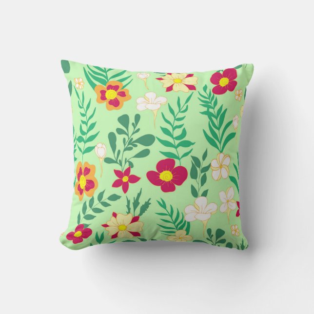Coussin Fleur motif sans couture et décoration de la maiso (Recto)