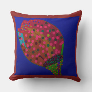 Coussin Fleur multicolore à pois