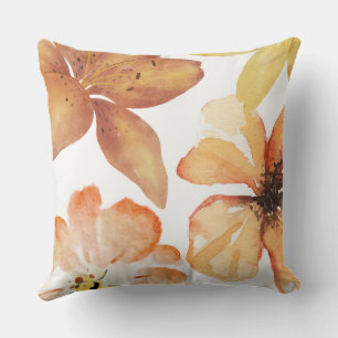 Coussin Fleur orange