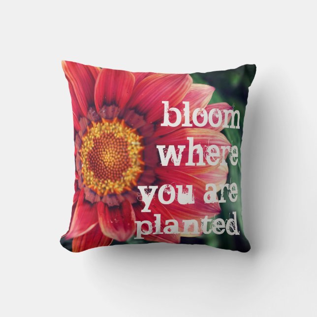 Coussin Fleur où vous êtes plantés (Recto)