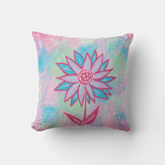 Coussin Fleur Pastel à main mignonne