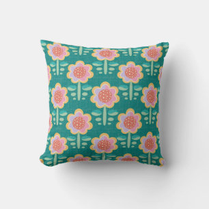Coussin Fleur rétro ressort