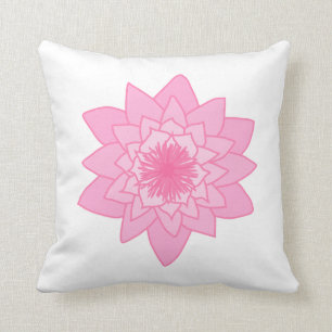 Coussin Fleur rose de nénuphar