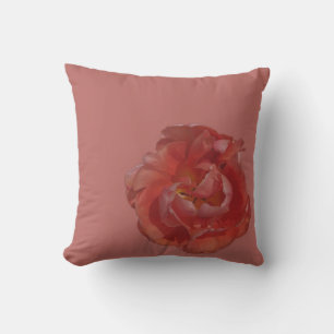 Coussin fleur rouge