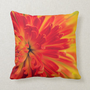 Coussin Fleur rouge-orange