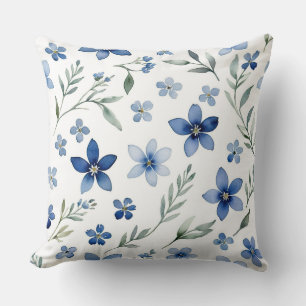 Coussin Fleur sauvage bleu