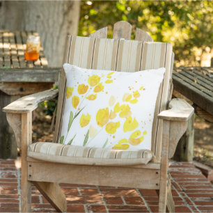 Coussin Fleur sauvage jaune
