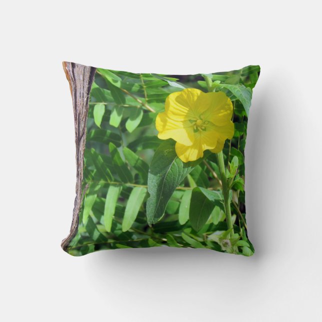 Coussin Fleur sauvage jaune (Recto)