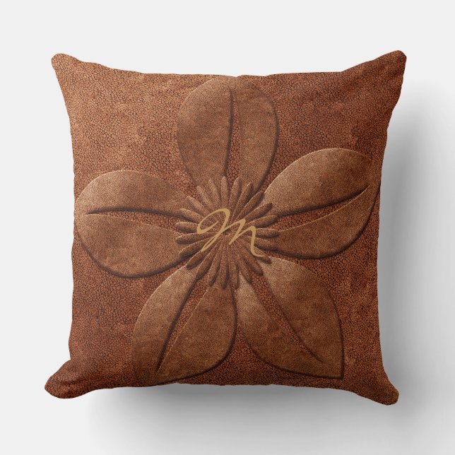 Coussin Fleur texturisée de vieille de style lumière (Recto)