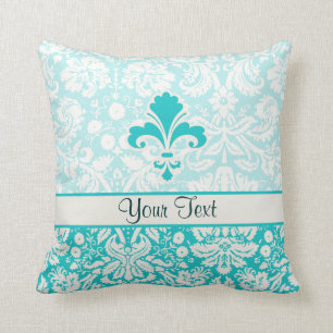 Coussin Fleur turquoise de lis