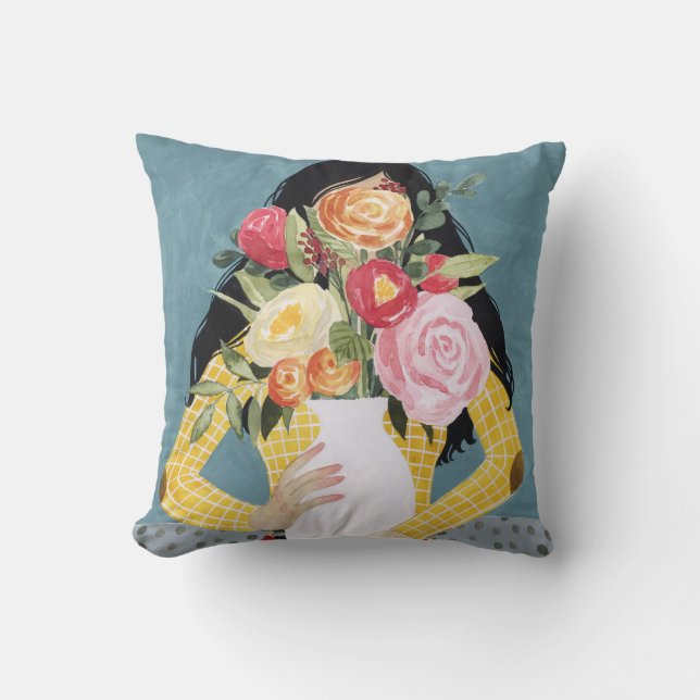 Coussin Fleur Vase fille (Recto)