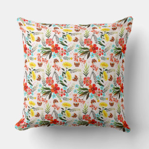 Coussin Fleurs à main colorées Motif sans couture-4