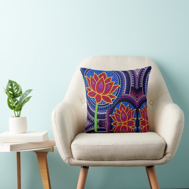 Coussin Fleurs à pointes multiples (Chaise)