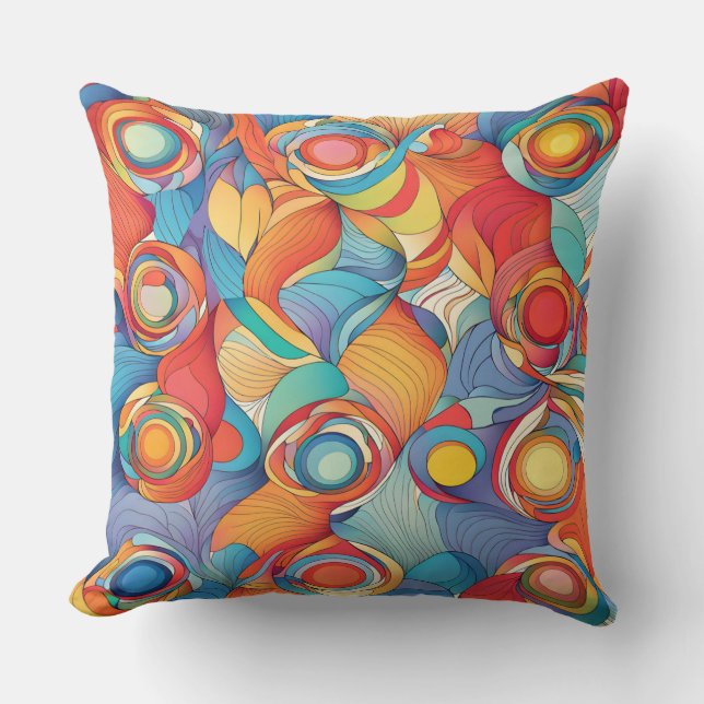 Coussin Fleurs Abstraites (Recto)