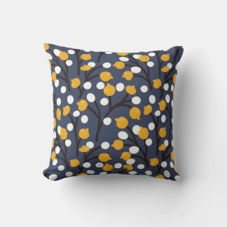 Coussin Fleurs Abstraites et motif feuille