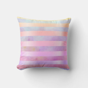Coussin Fleurs arc-en-ciel Abstraites en aquarelle