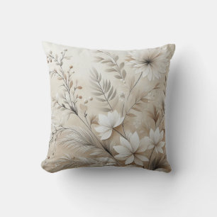 Coussin Fleurs beiges modernes 1 Poster
