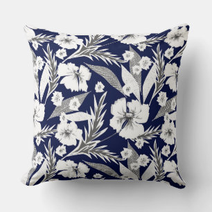 Coussin Fleurs blanches