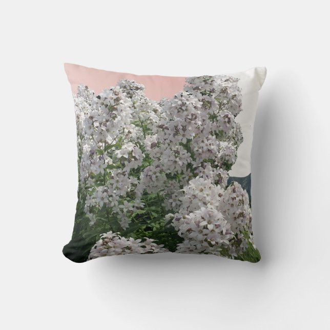 Coussin Fleurs blanches élégantes (Recto)