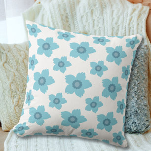 Coussin Fleurs bleues