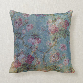 Coussin Fleurs Coussin-Roses florales grunges vintages sur