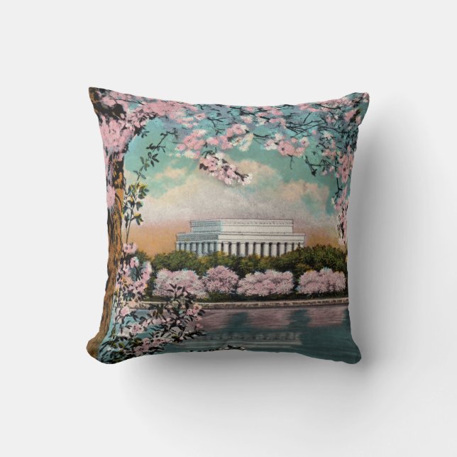 Coussin Fleurs de cerises Vintages (Recto)