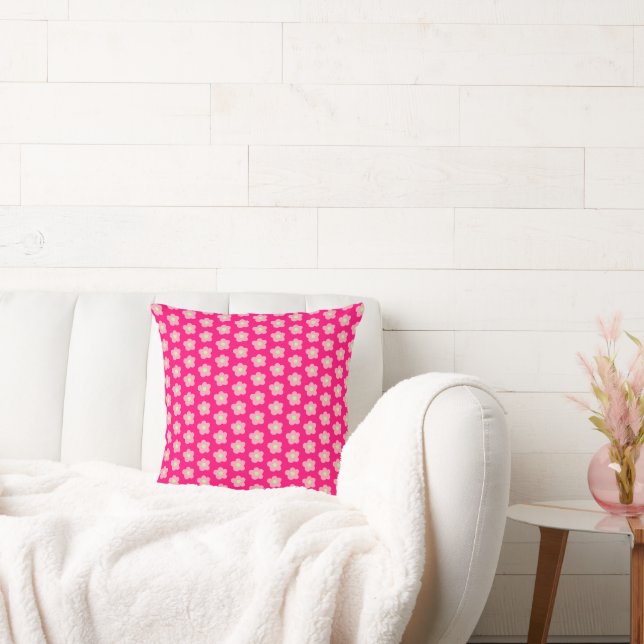 Coussin Fleurs de cerisiers en rose (Canapé)