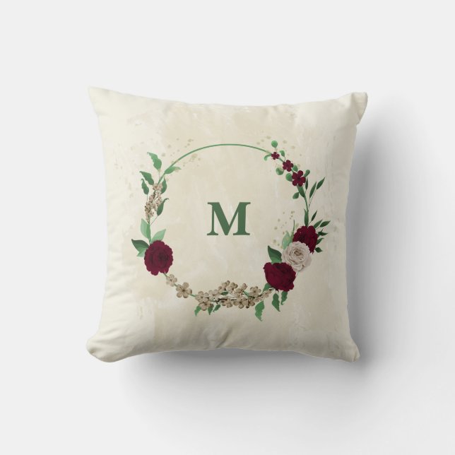 Coussin Fleurs de champagne de Bourgogne (Recto)