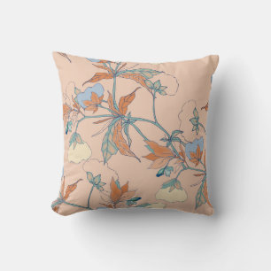 Coussin Fleurs de coton : ornement de pêche gracieux