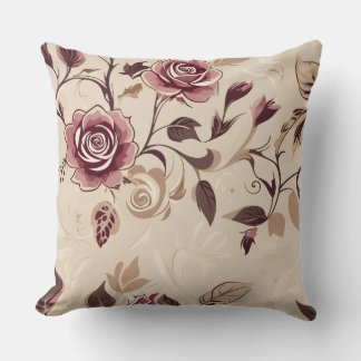 Coussin Fleurs de Cottage Vintage