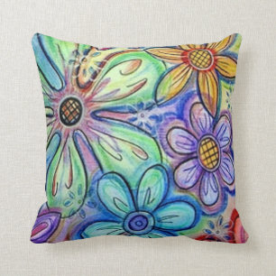 Coussin Fleurs de crayon