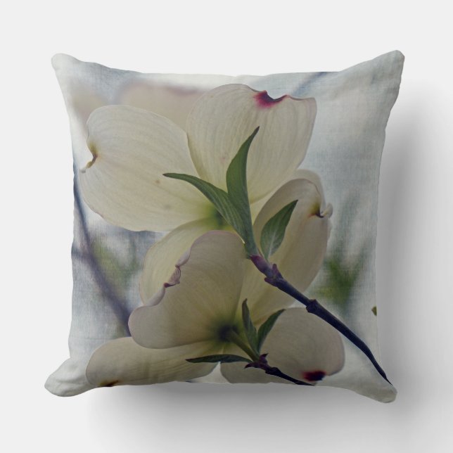 Coussin Fleurs de Dogwood (Recto)