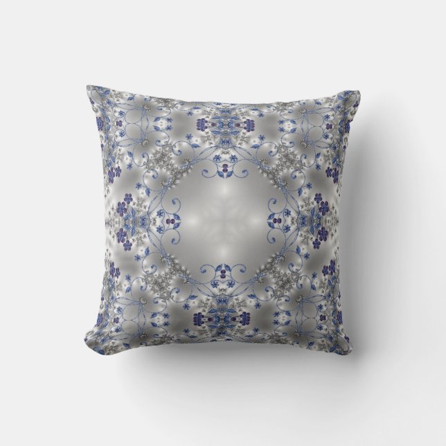 Coussin Fleurs de fantaisie + La spirale tourbillonne (Recto)