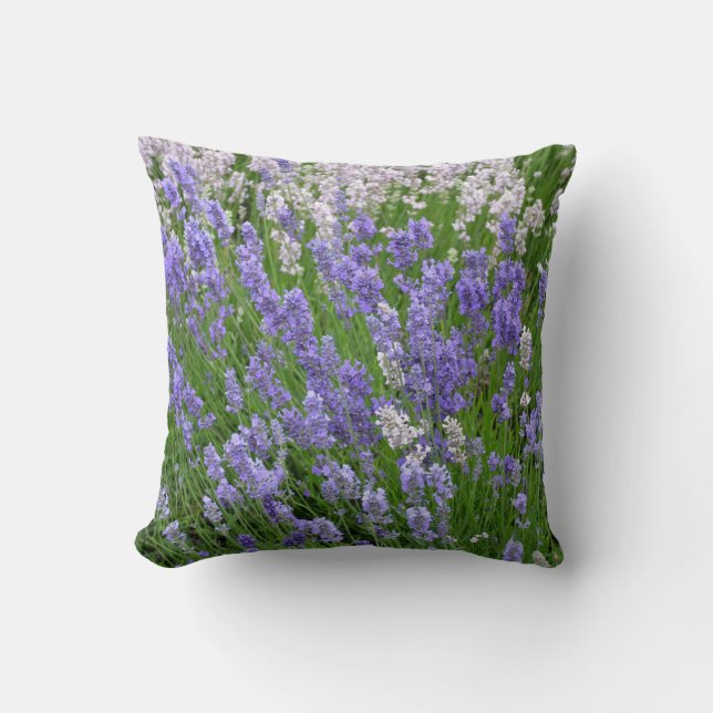 Coussin Fleurs de lavande violette (Recto)