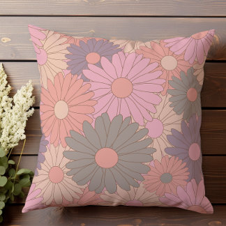 Coussin Fleurs de marguerite rétro II