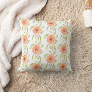 Coussin Fleurs de prairie aquarelle Fleur sauvage